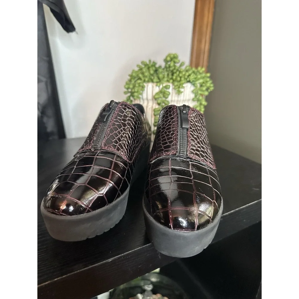 Opening Ceremony Crocodile Embossed Leather‎ Platform Loafers 36